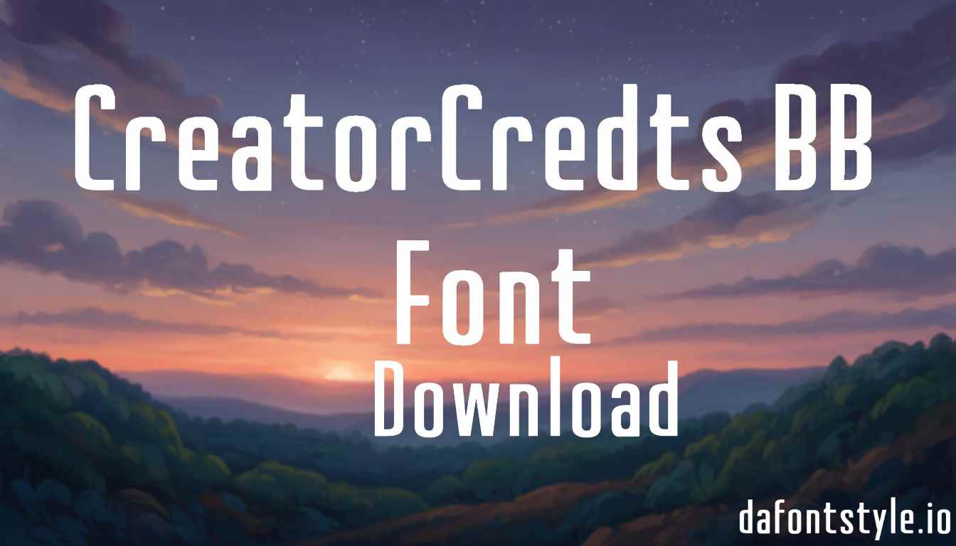 CreatorCredits BB Font download
