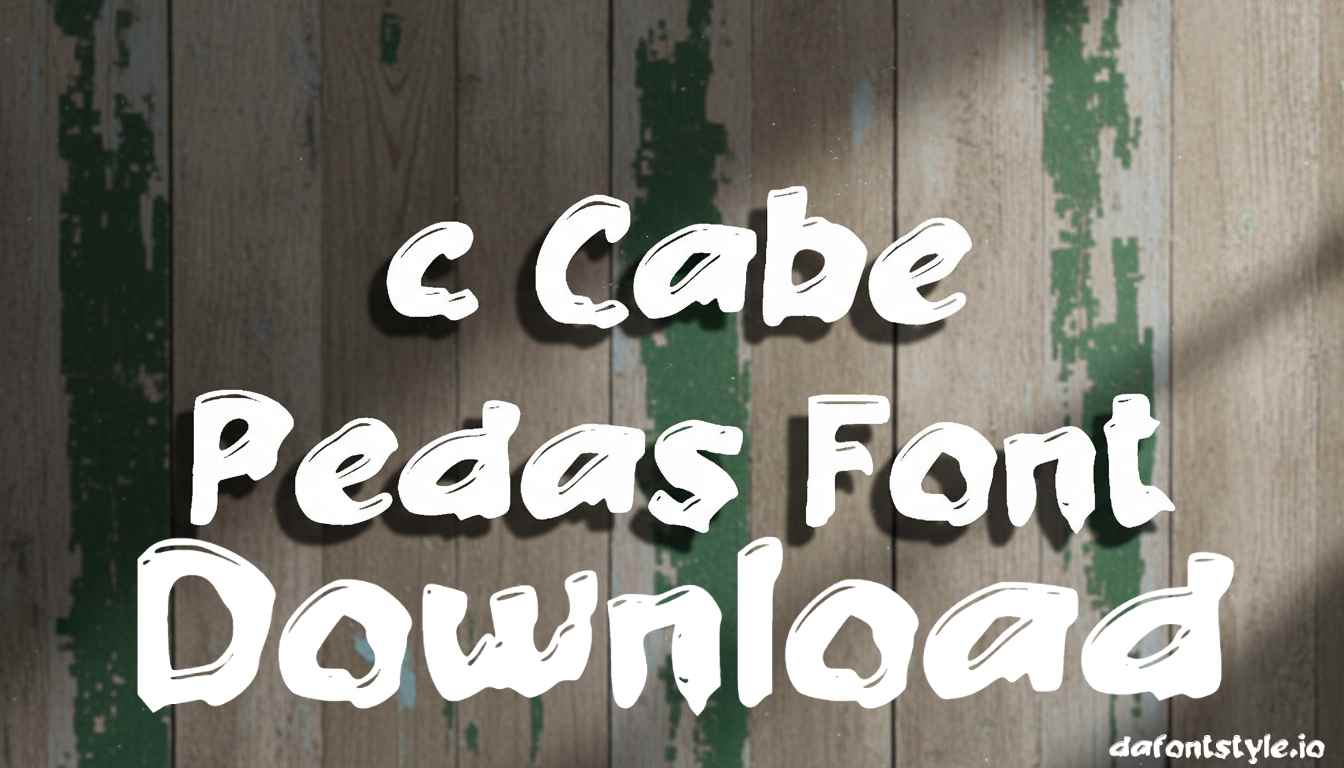 c Cabe Pedas Font download