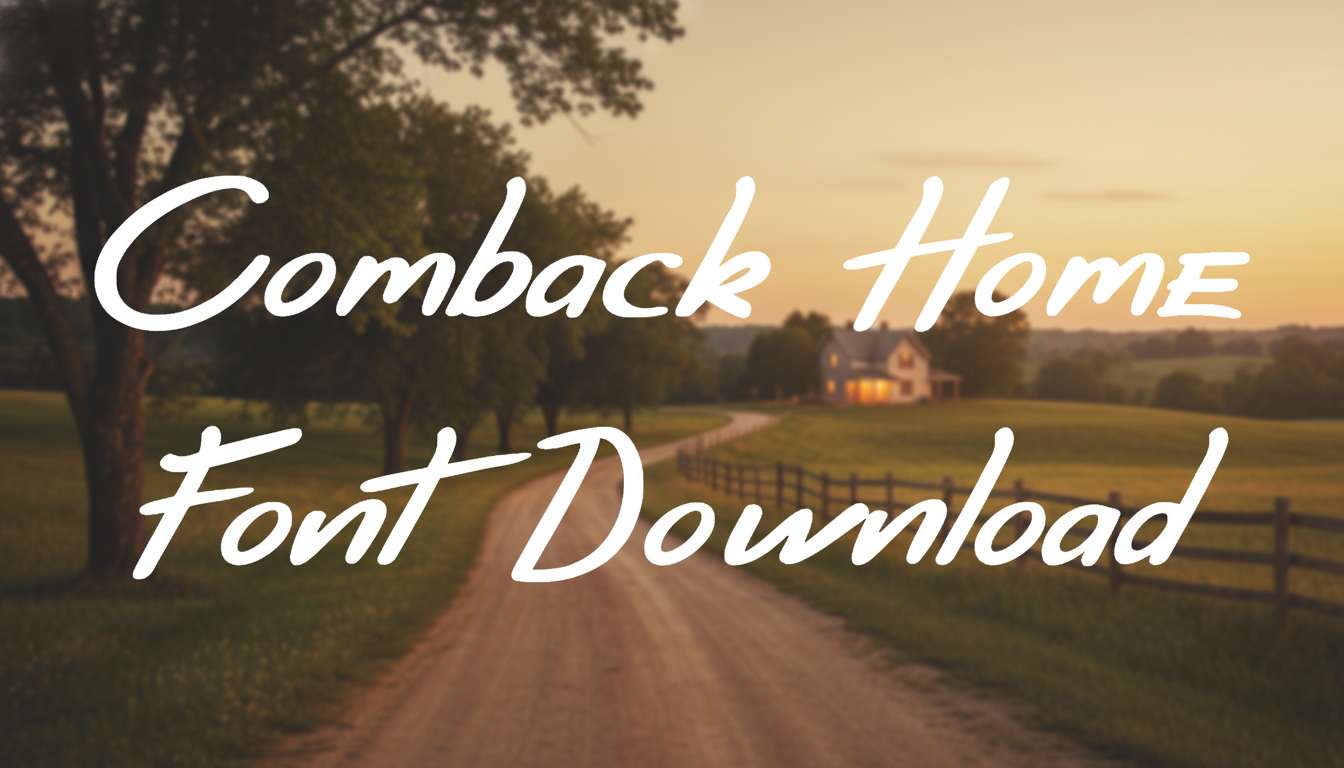 Comback Home Font Download