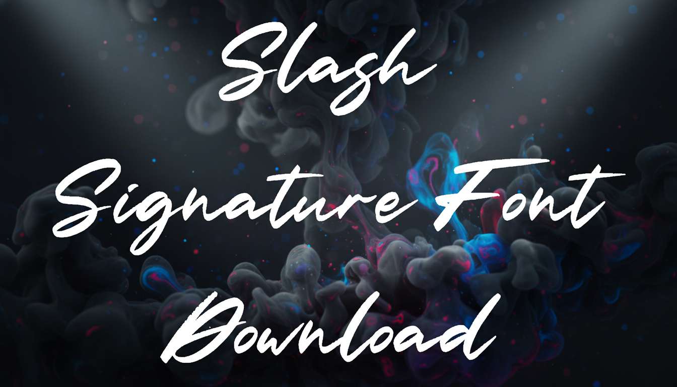 Slash Signature Font Download