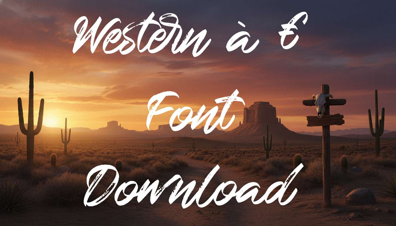 Western à € Font download