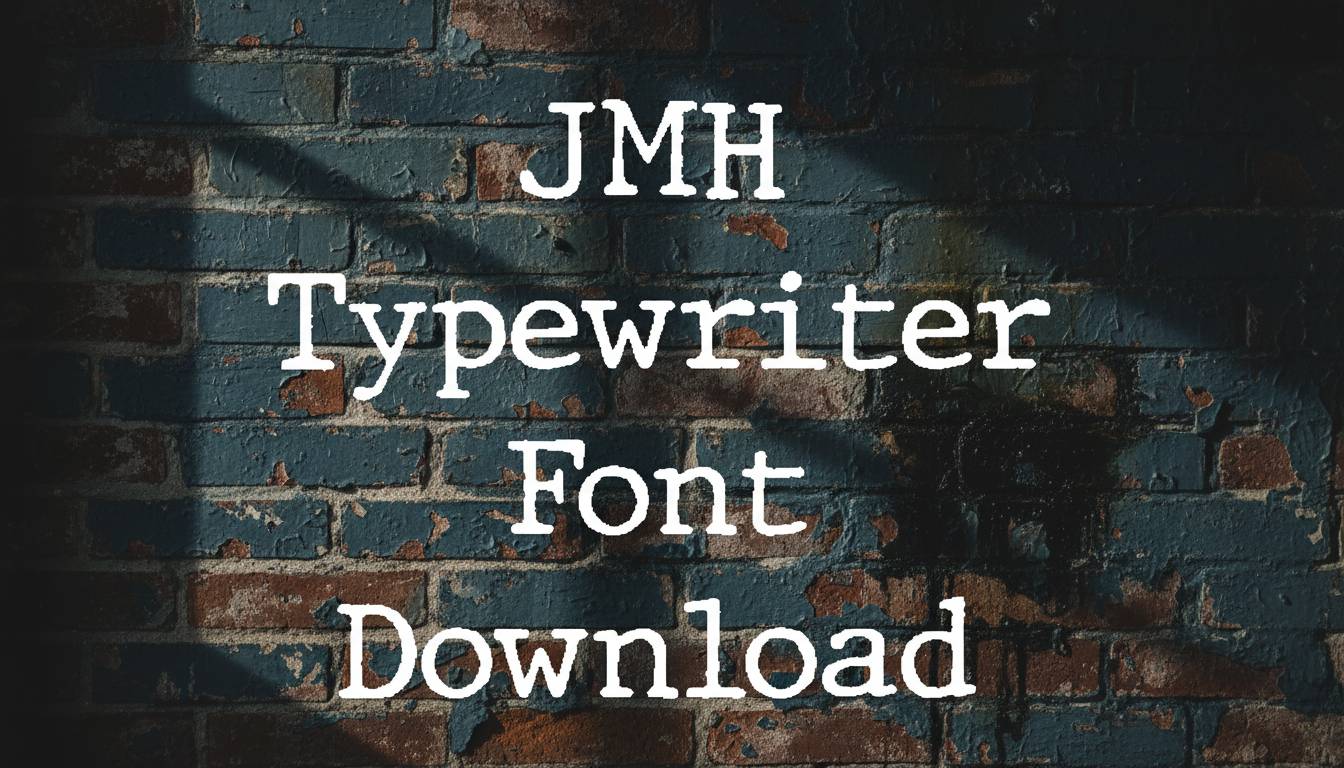 JMH Typewriter Font Download
