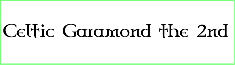 Celtic Garamond the 2nd Font free download