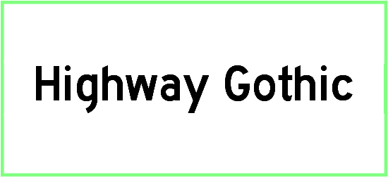 Highway Gothic Font free Download