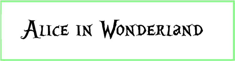 Alice in Wonderland Font free download