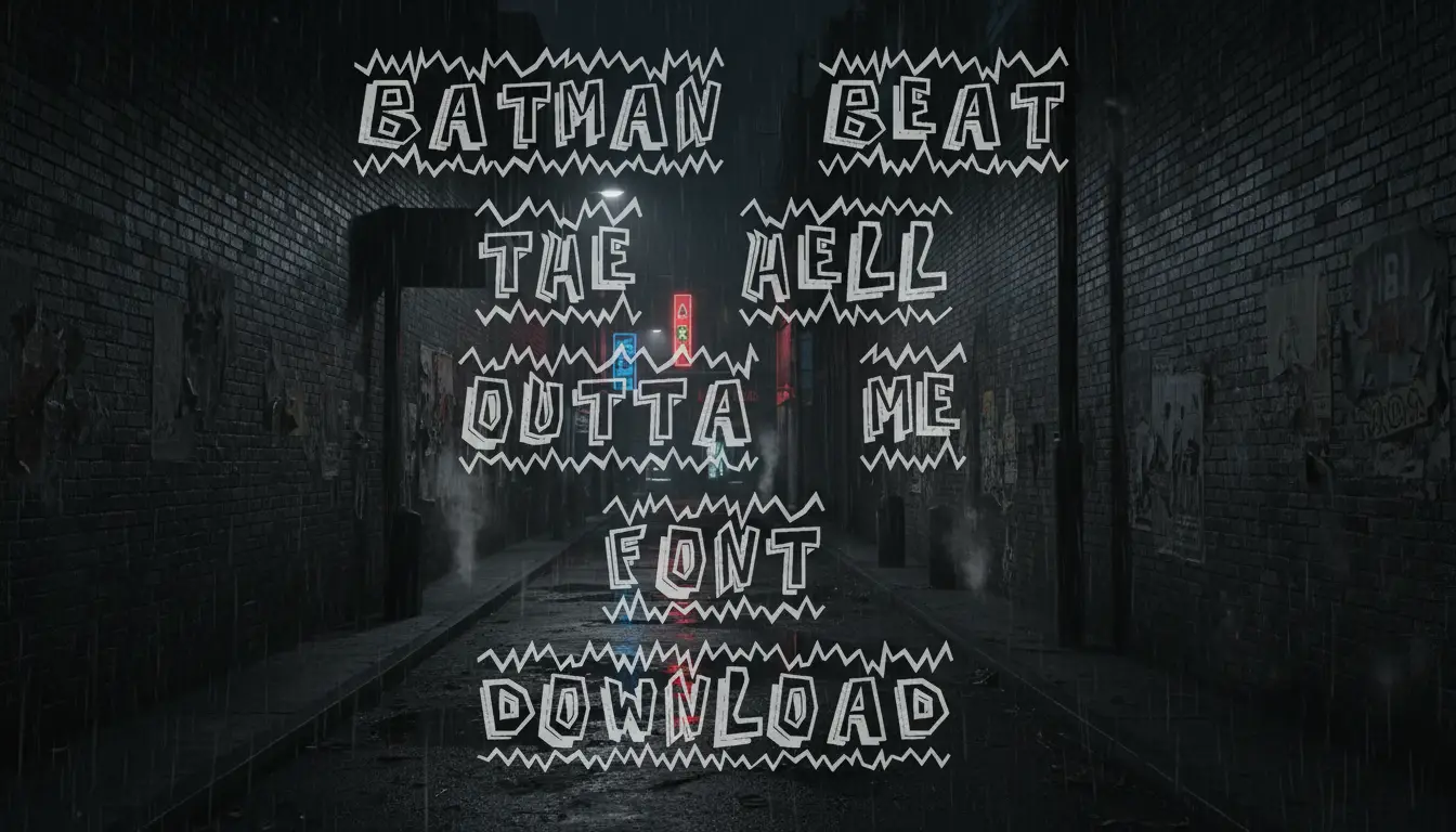 Batman Beat the hell Outta Me Font Download