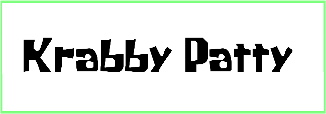 Krabby Patty Font free Download
