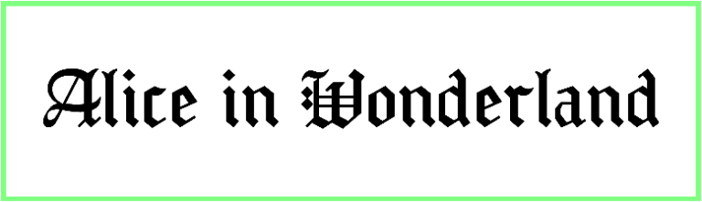 Alice in wonderland font free download