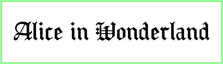 Alice in wonderland font free download