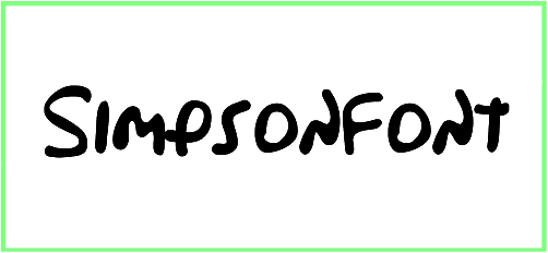 Simpson font free download