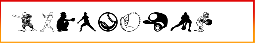 Baseball Icons Font free download