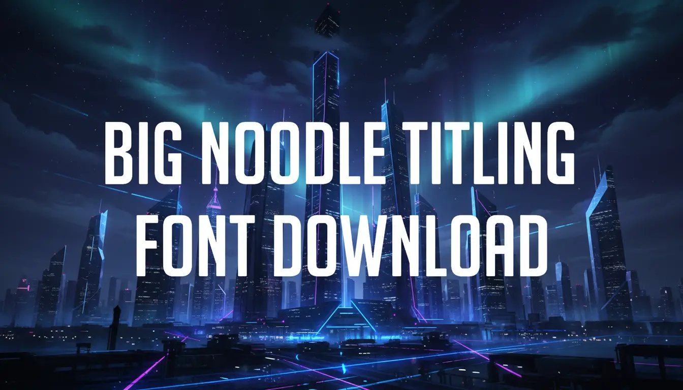 Big Noodle Titling Font Download