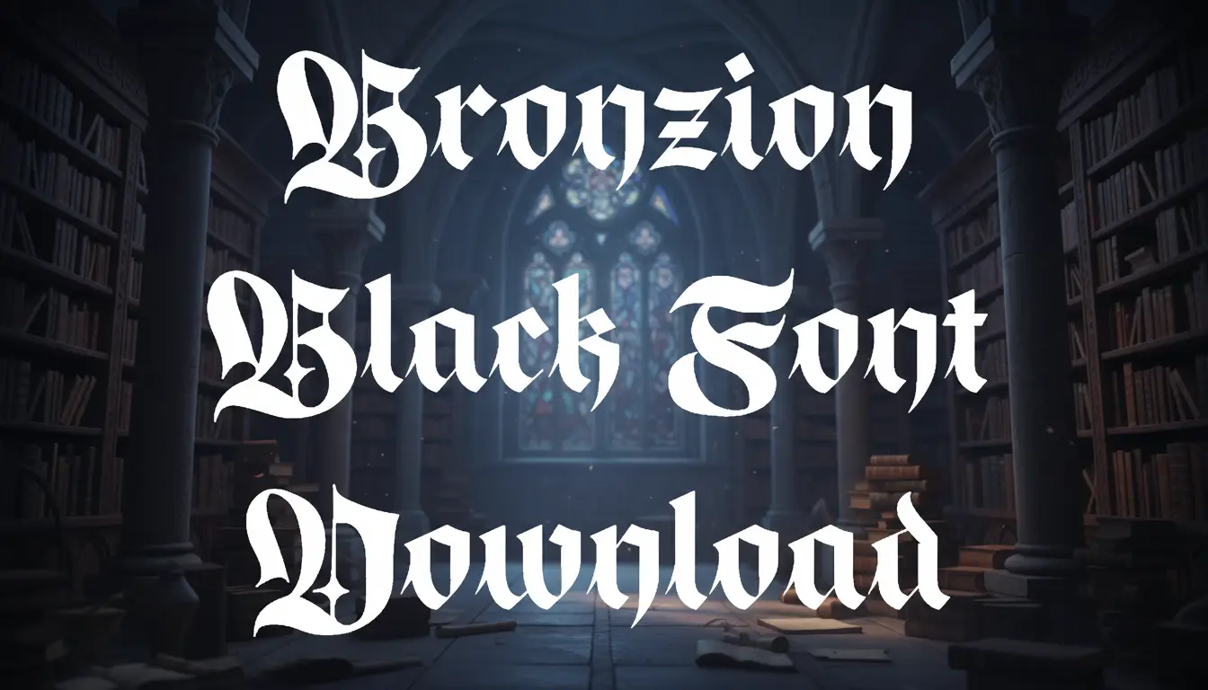 Bronzion Black Font Download