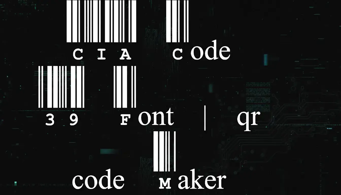 CIA Code 39 Font  qr code Maker