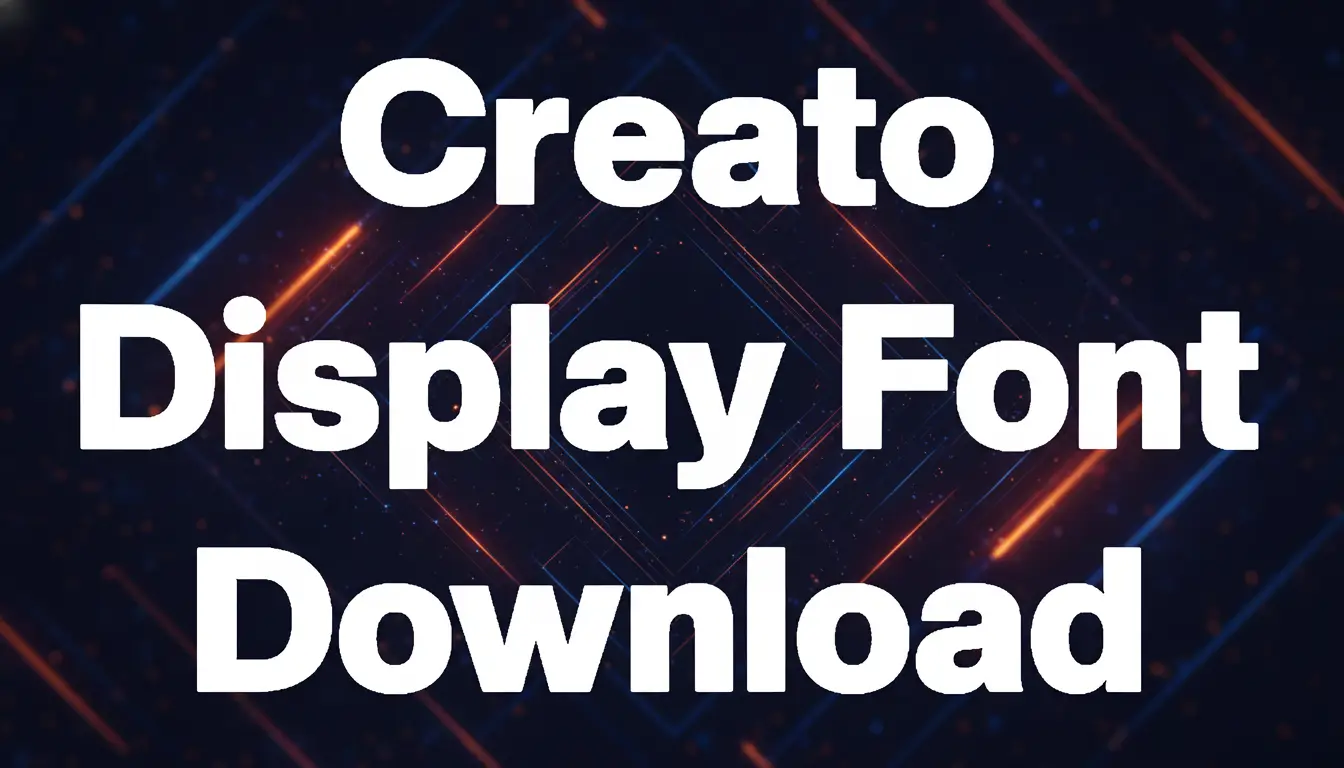 Creato Display Font Download