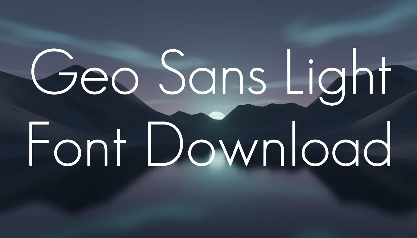 Geo Sans Light Font Download