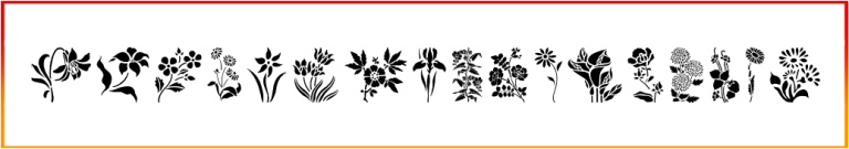 HFF Floral Stencil Font free Download