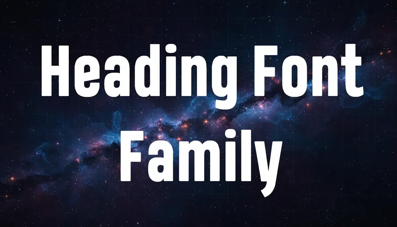 Heading Font Family