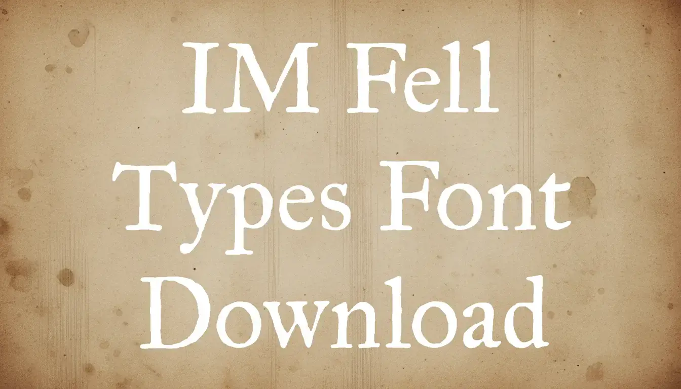 IM Fell Types Font Download