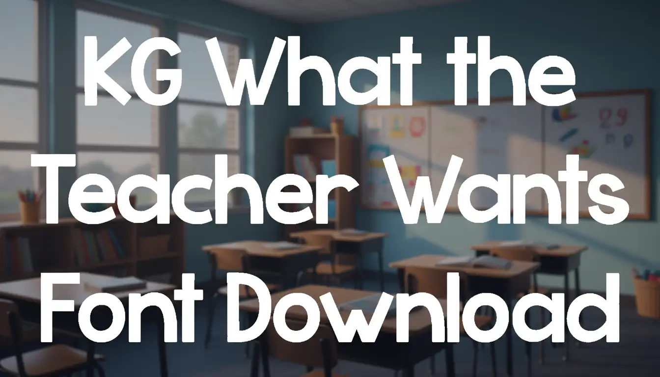 KG What the Teacher Wants Font Download