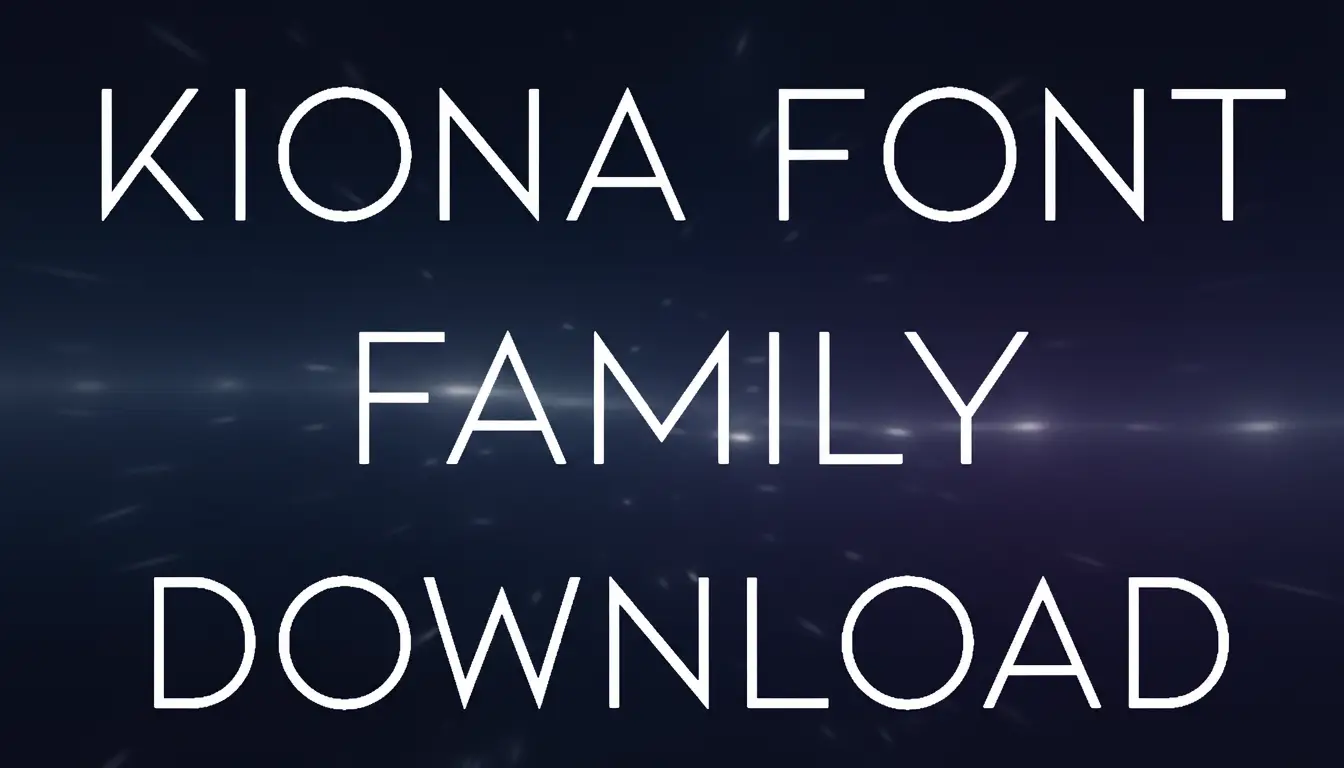 Kiona Font Family Download
