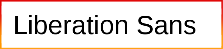 Liberation Sans Font family