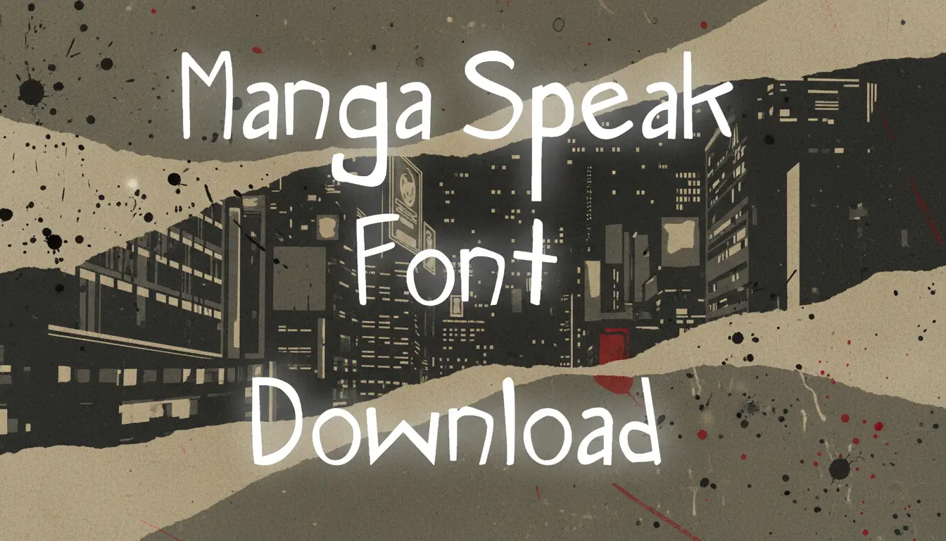 Manga Speak Font Download