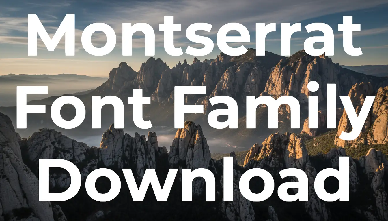 Montserrat Font Family Download