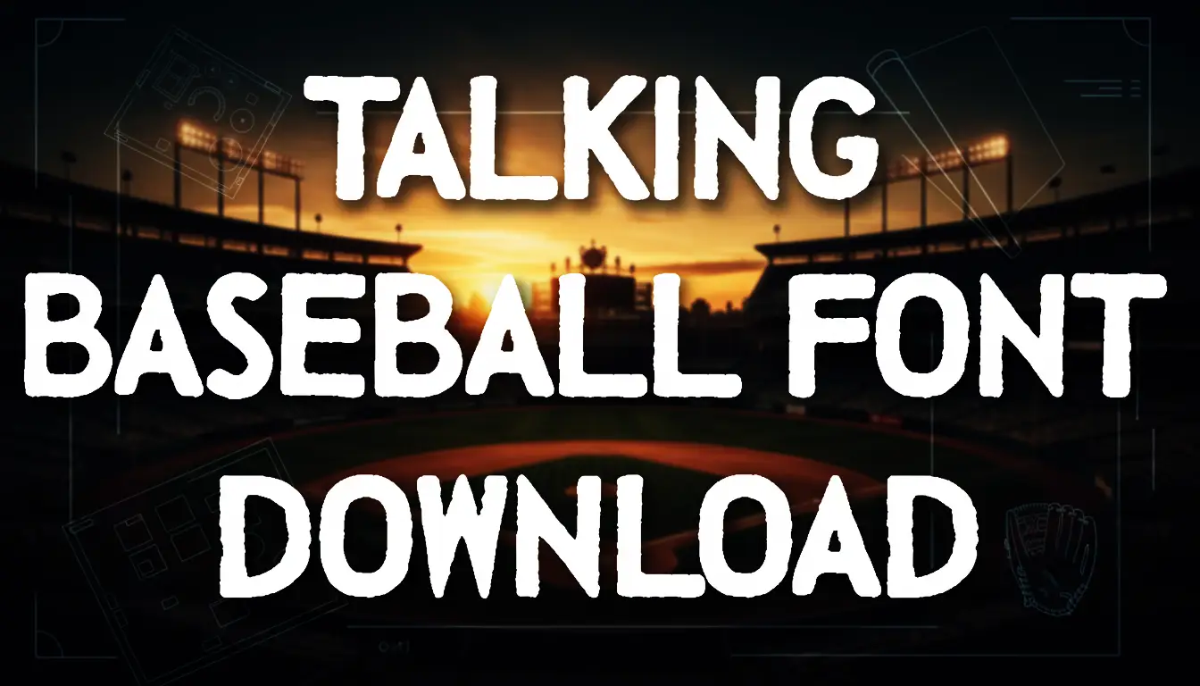 Talking Baseball Font Download