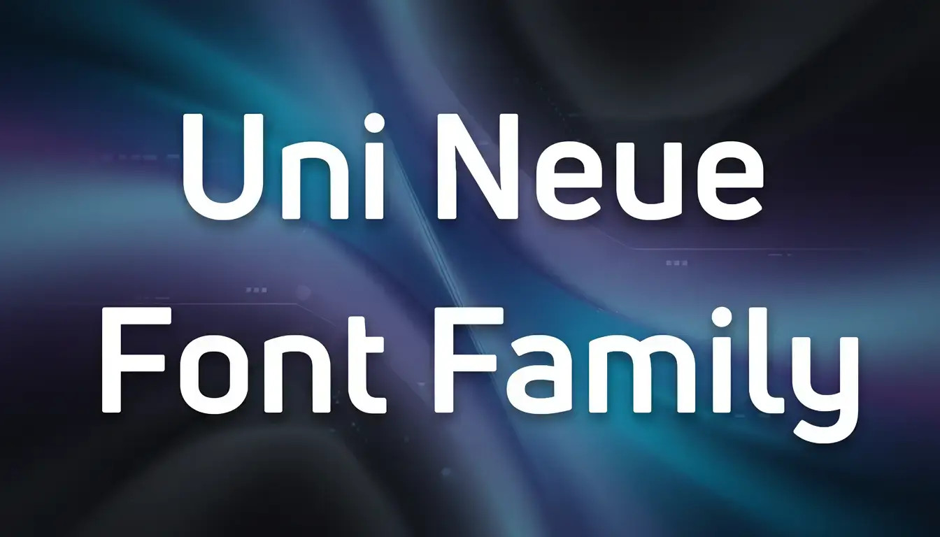 Uni Neue Font Family
