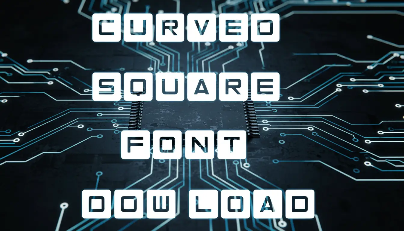 curved square font download