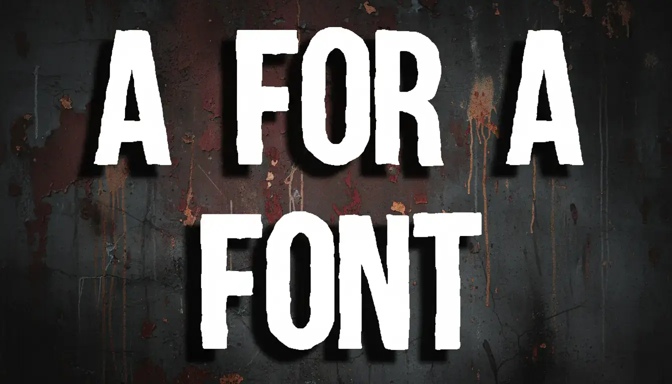 A For A Font