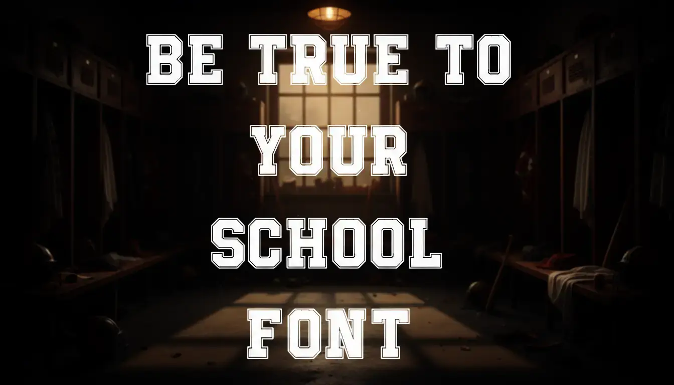 Be True To Your School Font