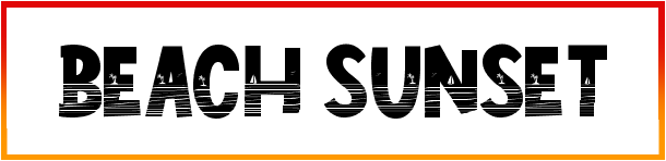 Beach Sunset Font style