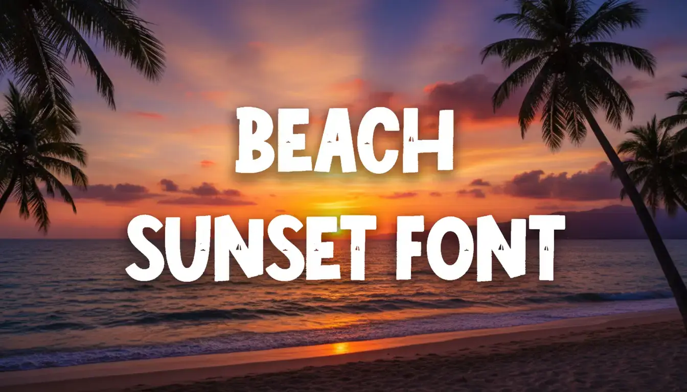 Beach Sunset Font