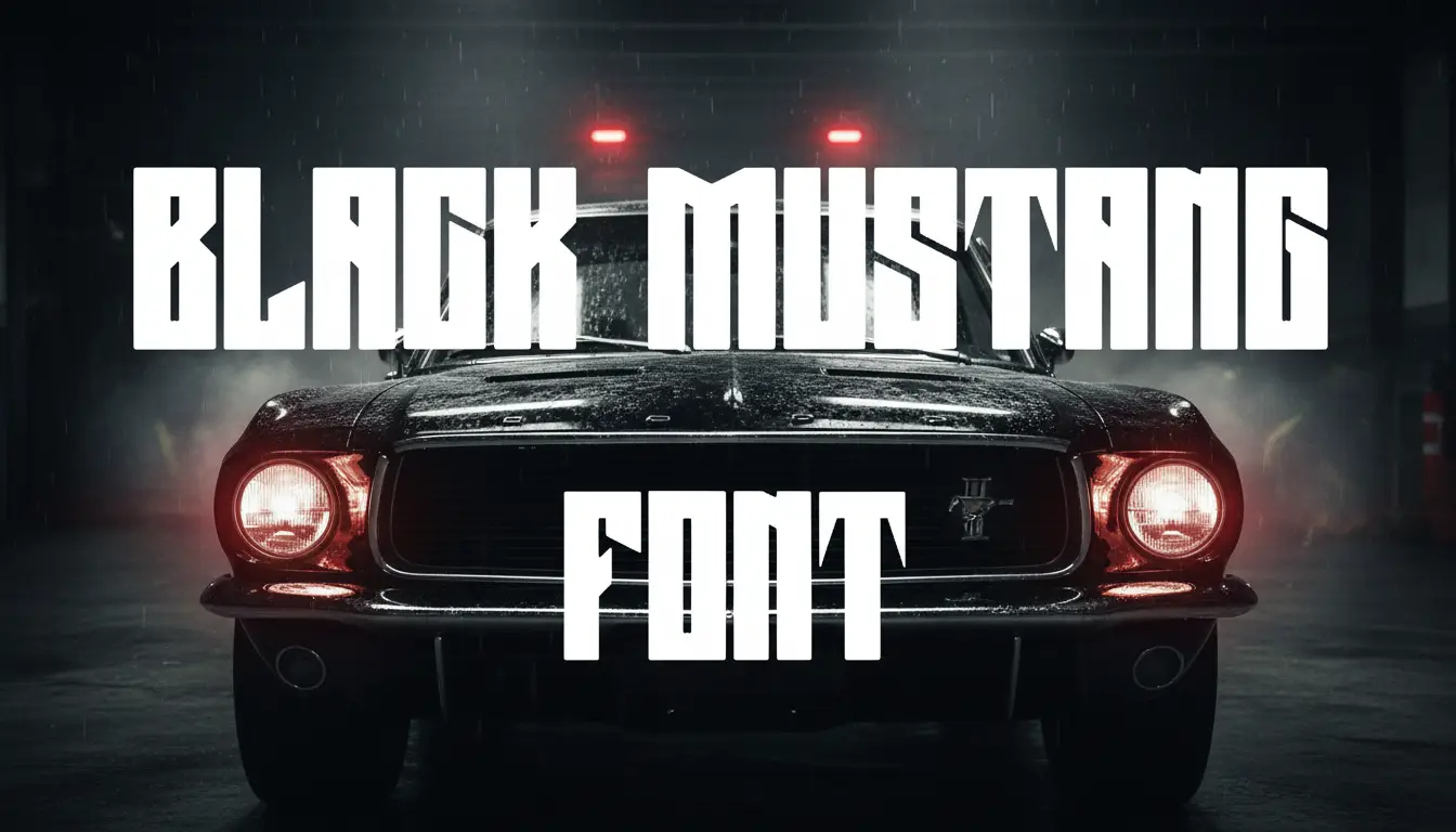 Black Mustang Font