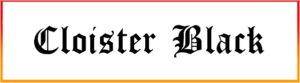 Cloister Black Font free Download