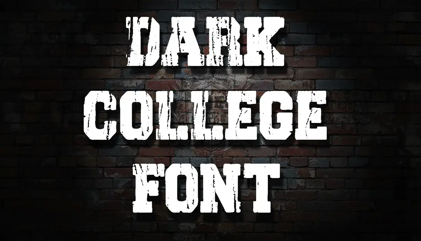 Dark College Font