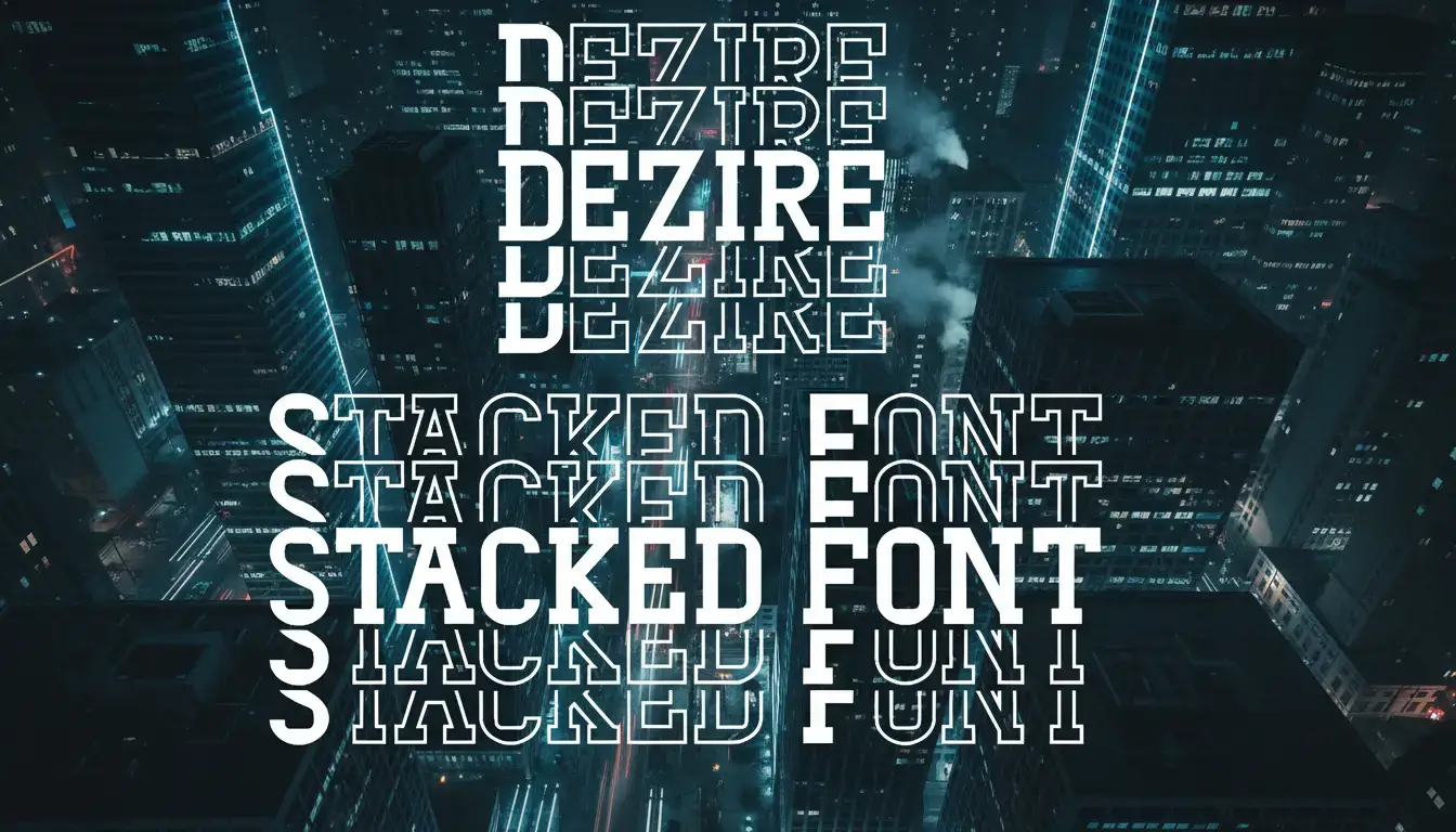 Dezire Stacked Font