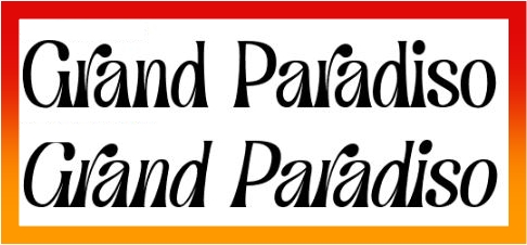 Grand Paradiso Font free download