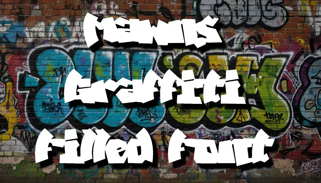 Mawns Graffiti Filled Font
