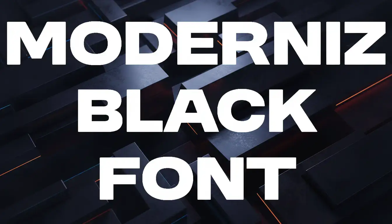 Moderniz Black Font