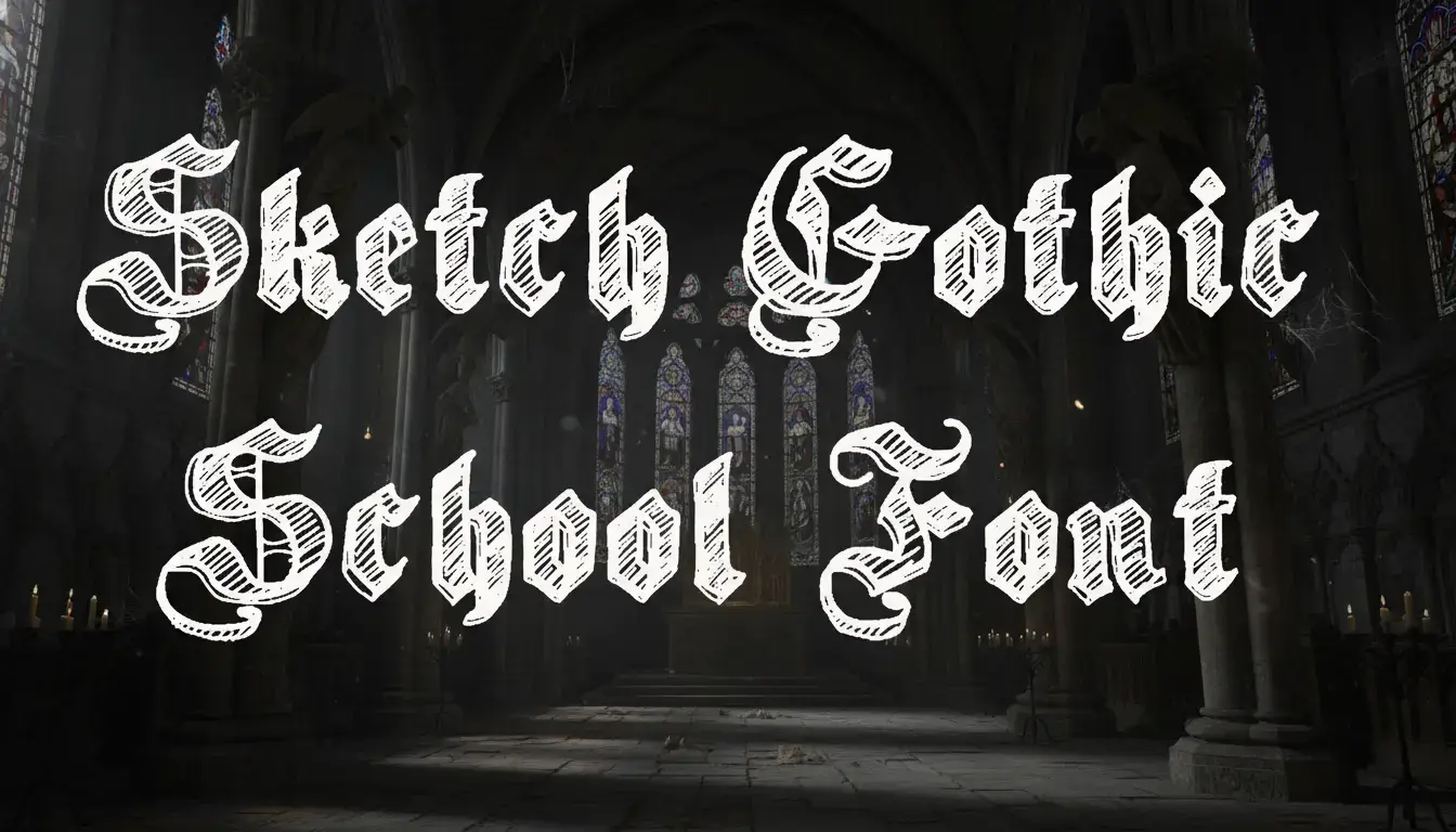 Sketch Gothic School Font