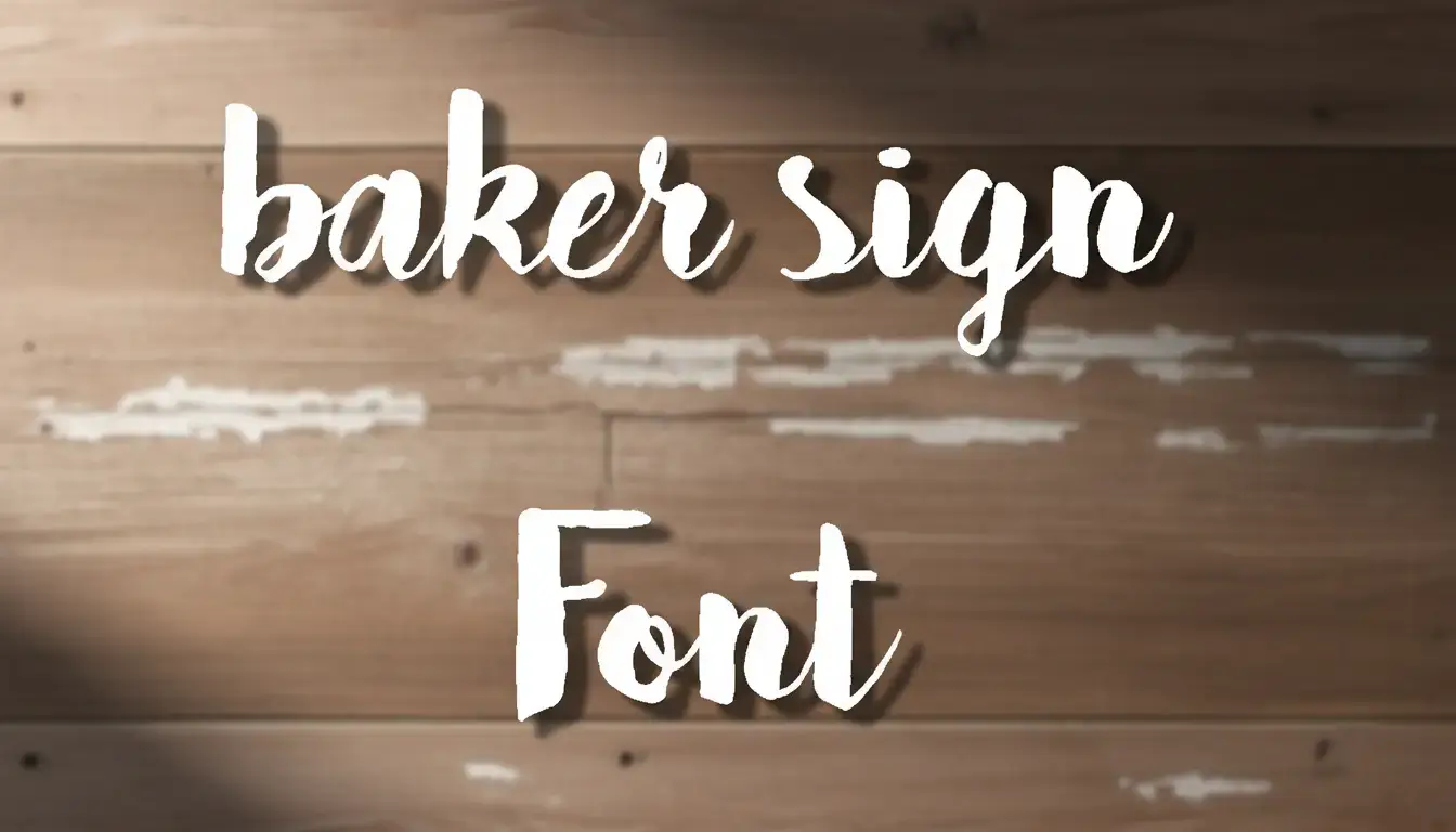 Baker Sign Font