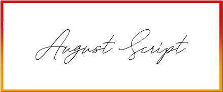 August Script Font free Download