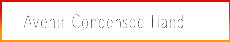 Avenir Condensed Hand Font free download