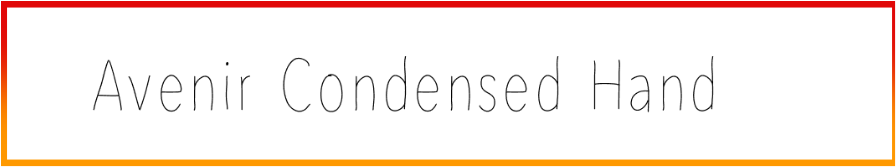 Avenir Condensed Hand Font free download
