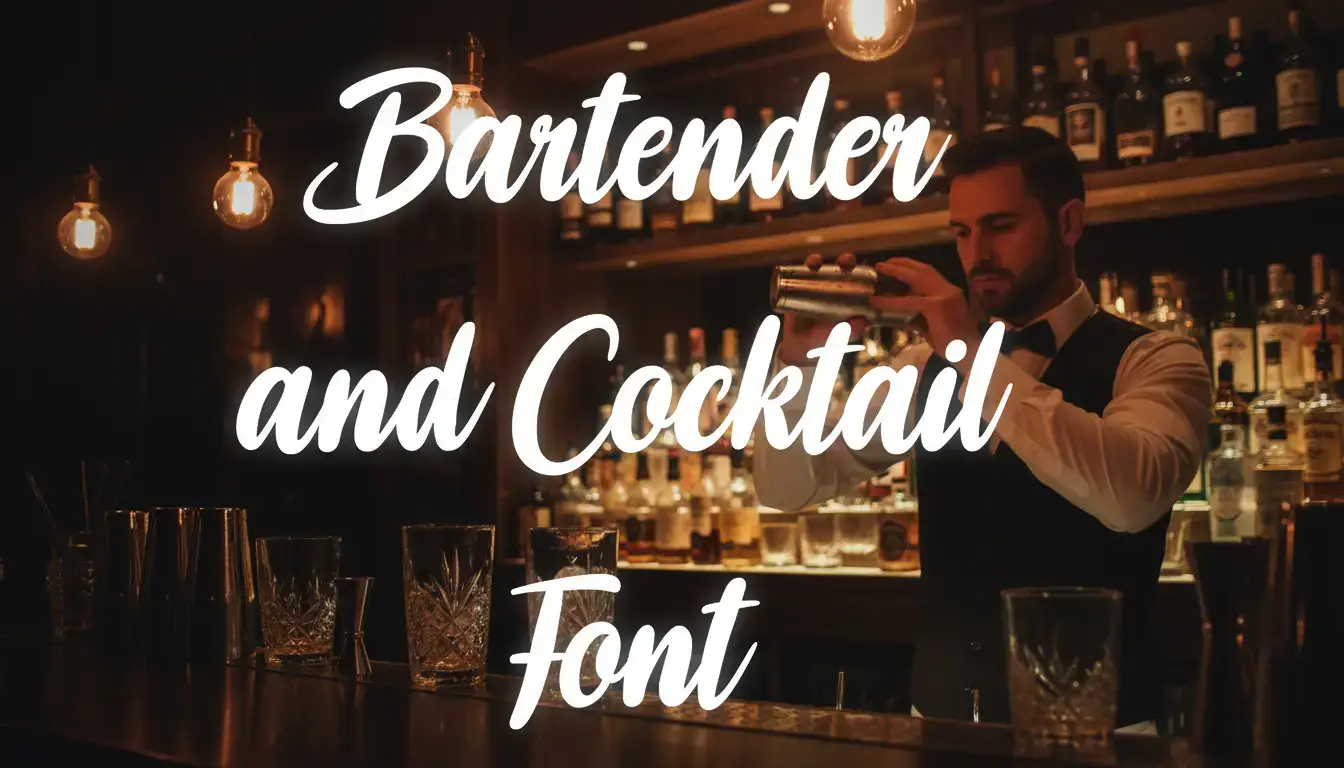 Bartender and Cocktail Font