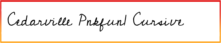 Cedarville Pnkfun1 Cursive Font free Download