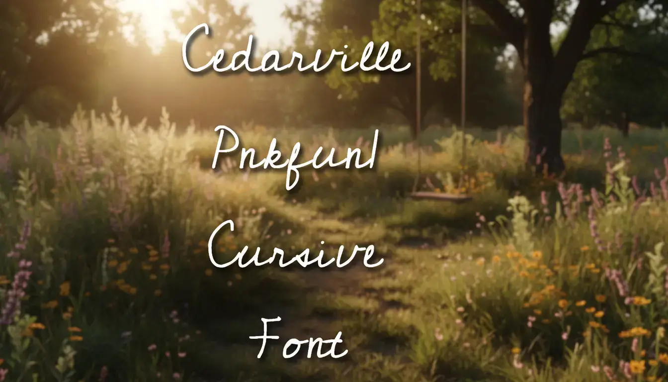 Cedarville Pnkfun1 Cursive Font